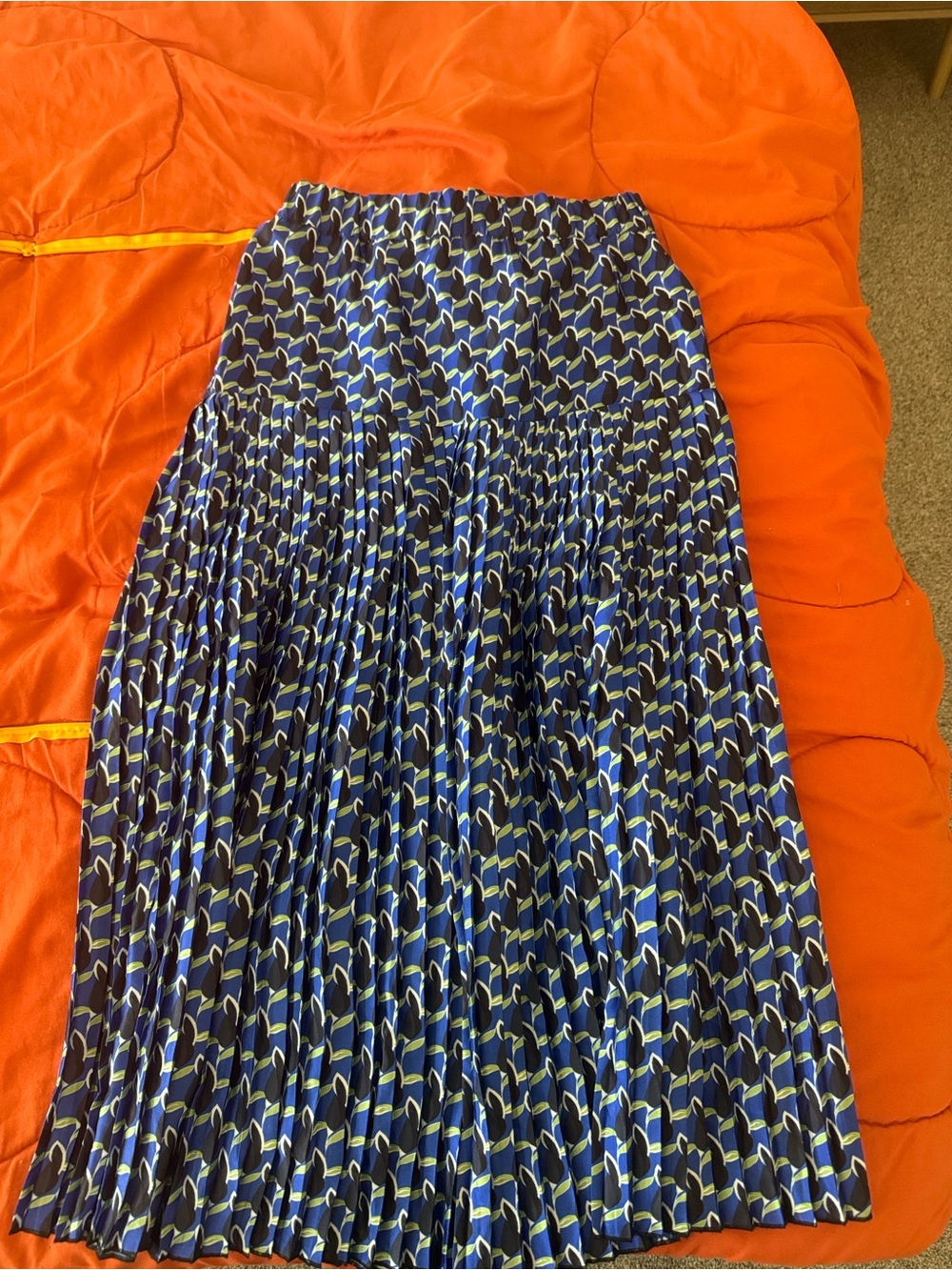 Gallery Blue Pleated Midi Skirt